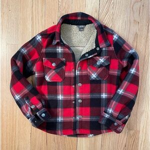 Eddie Bauer boys plaid fleece.